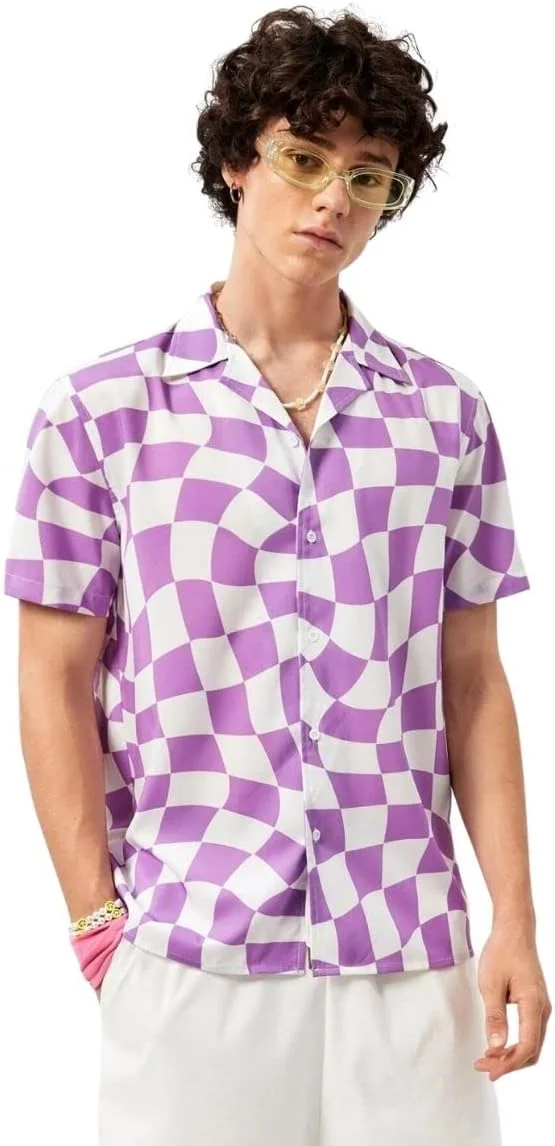 پیراهن مردانه نخی آستین بلند GRECIILOOKS با تن خور معمولی