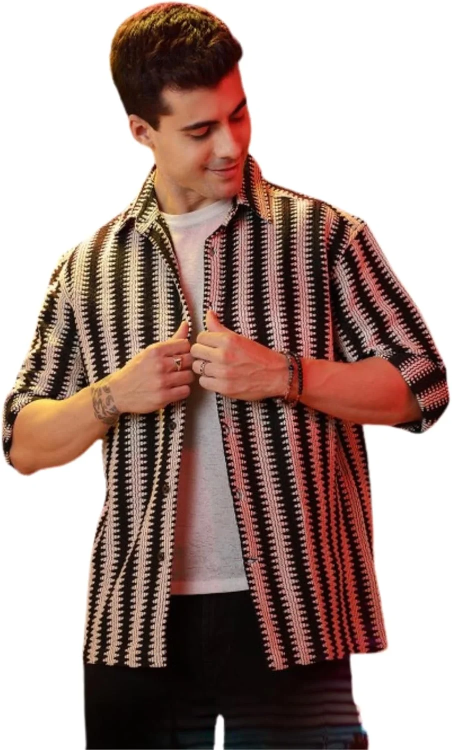 پیراهن قلاب بافی مردانه GRECIILOOKS