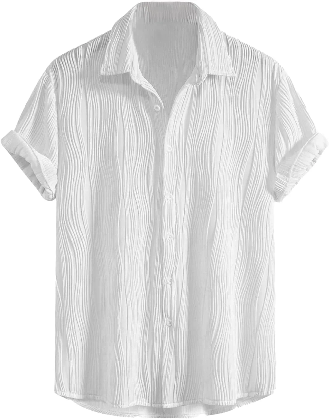 پیراهن مردانه مشکی بافت دار GRECIILOOKS (GL-MS-6158-S-WHITE)