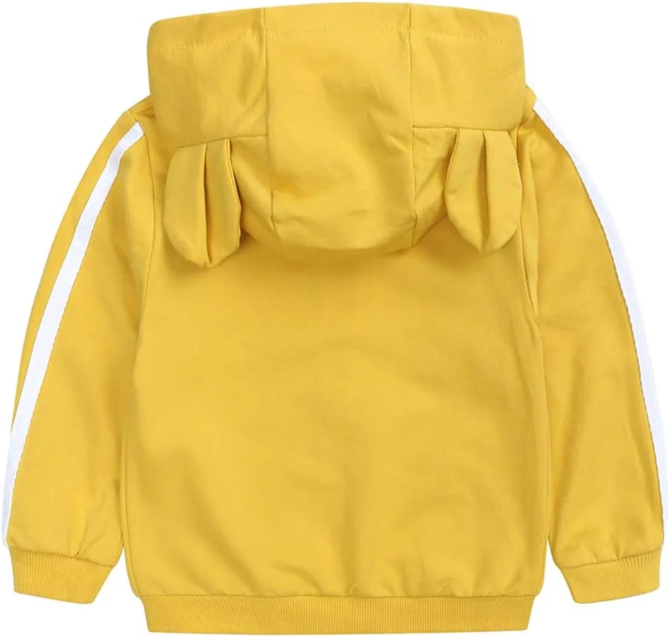 ست لباس پسرانه و دخترانه نخی شامل بلوز آستین بلند و شلوار گرمکن با زیپ