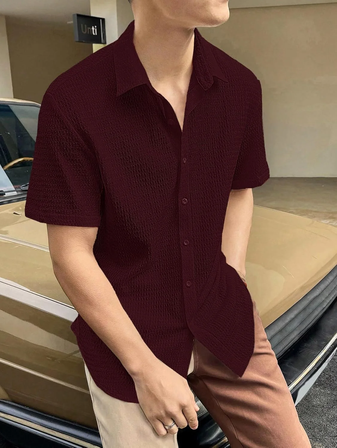 پیراهن مردانه غیر رسمی GRECIILOOKS با فیت معمولی از جنس پلی کتان پیراهن مردانه غیر رسمی GRECIILOOKS با فیت معمولی از جنس پلی کتان