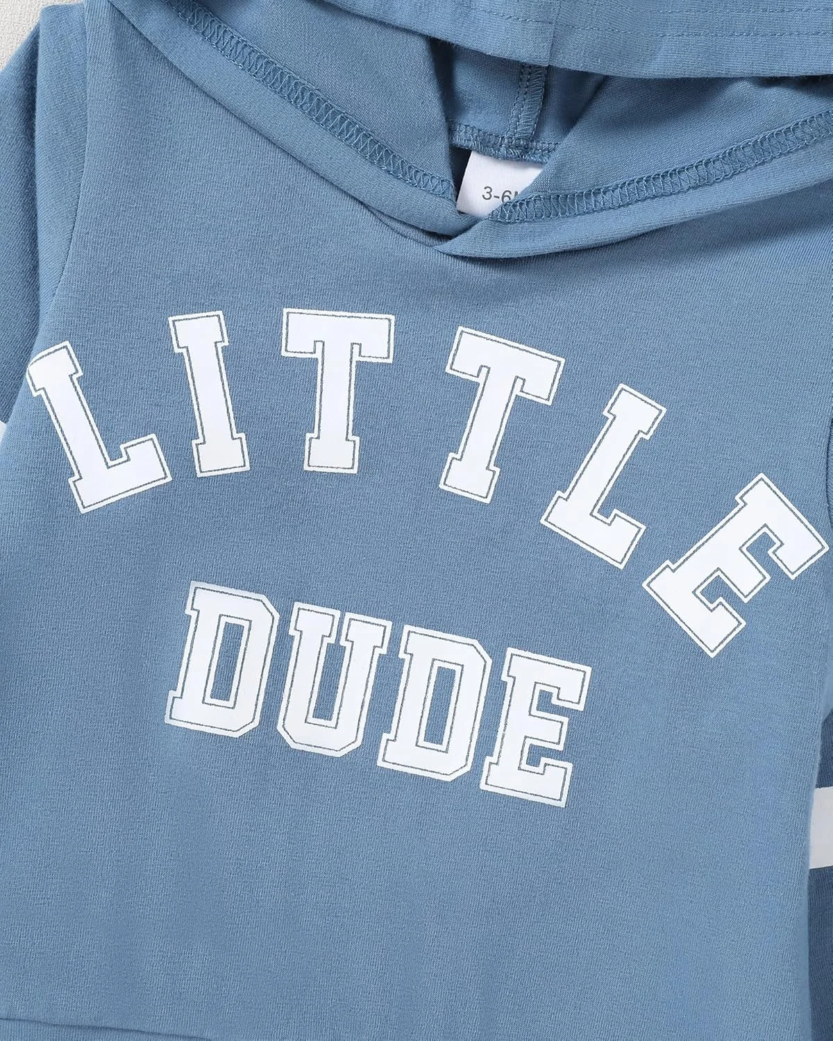 ست لباس نوزادی پسرانه ZOEREA، 0-18 ماه، لباس نوزادی، رامپر آستین بلند راه راه نخی + ست لباس سرهمی و شلوار