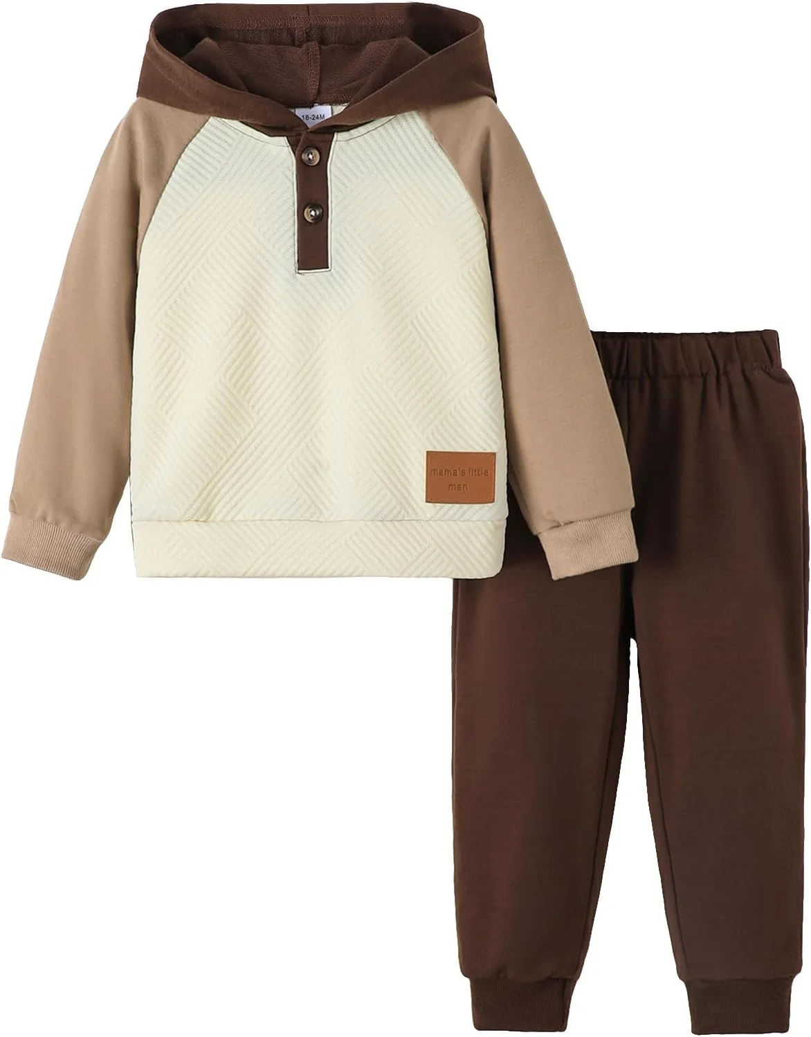 لباس پسرانه VEGGIEDOT مناسب پاییز و زمستان، ست هودی و شلوار پسرانه 18-24 ماه، 2، 3، 4، 5 سال