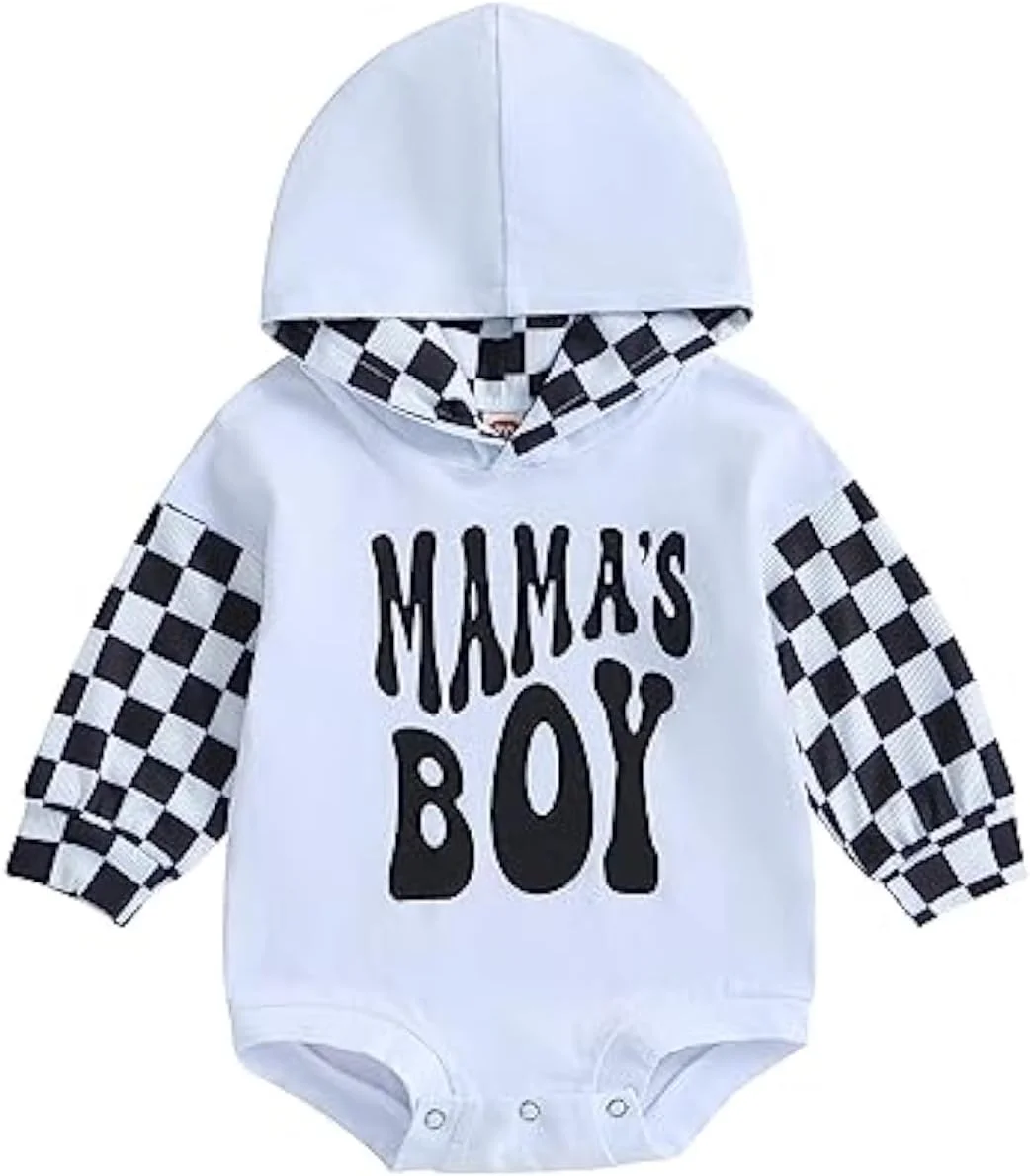 لباس پاییزی پسرانه Socutebabe، هودی آستین بلند طرح شطرنجی، سرهمی، لباس پسر مامان، جامپسوت بافتنی لباس پاییزی پسرانه Socutebabe، هودی آستین بلند طرح شطرنجی، سرهمی، لباس پسر مامان، جامپسوت بافتنی