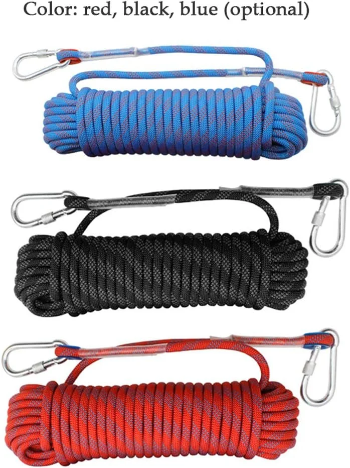 طناب صخره نوردی در فضای باز TMKJZL، تجهیزات صخره نوردی، طناب اضطراری پاراکورد به قطر 10 میلی متر، طناب ایمنی نجات، لوازم جانبی پیاده روی، طناب چتر نجات نجات آتش نشانی 10 متری / 30 متری (قرمز 30 متری)