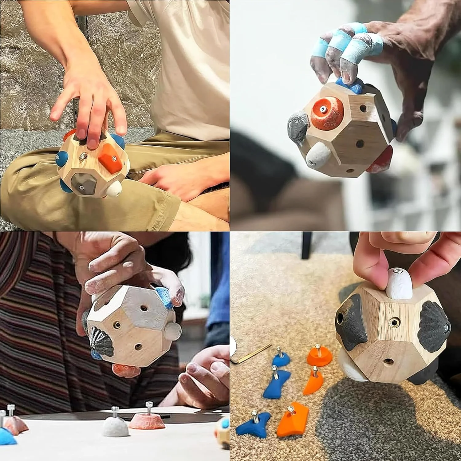 TSWCBYYLB Handcrafted Rock Climbing Boulder Block Ball Finger Strength Training Grip Equipment