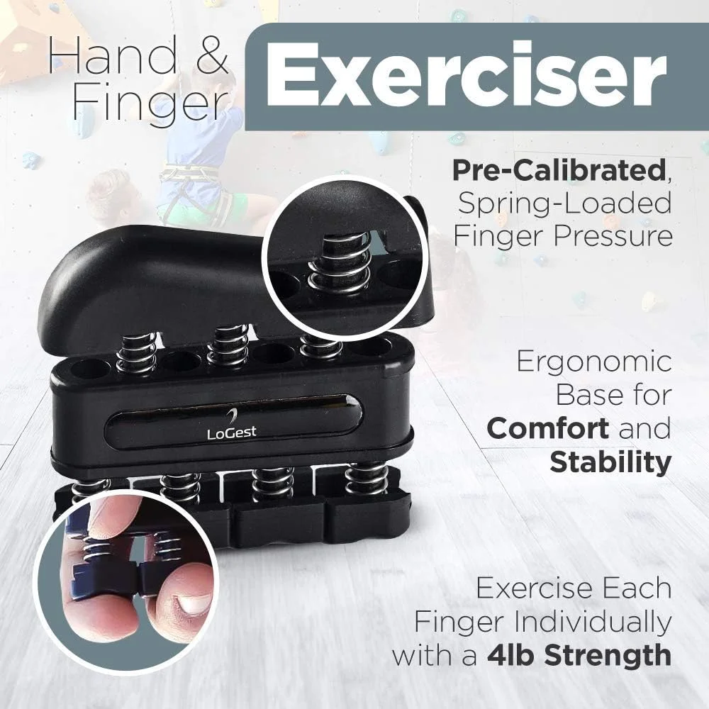 Finger Strengthener - Finger Exerciser for Forearm and Hand Strengthener - Hand Grip Workout Equipment for Musician, Rock Climbing and Therapy Finger Strengthener - Finger Exerciser for Forearm and Hand Strengthener - Hand Grip Workout Equipment for Musician, Rock Climbing and Therapy