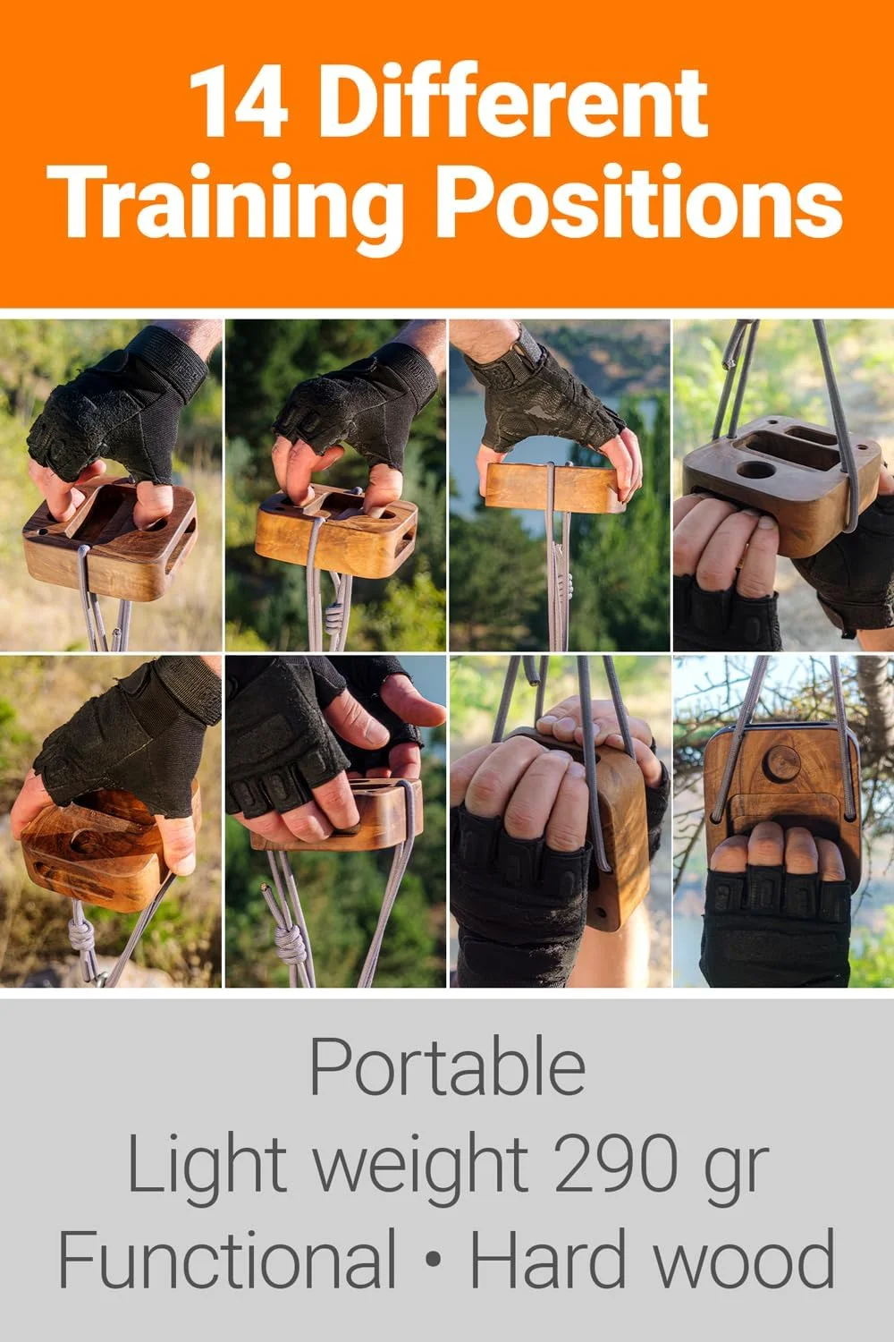 تخته سنگنوردی قابل حمل masilas، ابزار تمرین انگشتان برای تقویت قدرت دست، مناسب برای تمرین بارفیکس، تقویت عضلات ساعد و مچ، مناسب برای تمرینات ورزشی در خانه و باشگاه، ساخته شده از چوب سخت