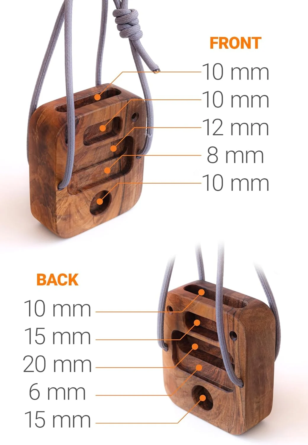 تخته سنگنوردی قابل حمل masilas، ابزار تمرین انگشتان برای تقویت قدرت دست، مناسب برای تمرین بارفیکس، تقویت عضلات ساعد و مچ، مناسب برای تمرینات ورزشی در خانه و باشگاه، ساخته شده از چوب سخت