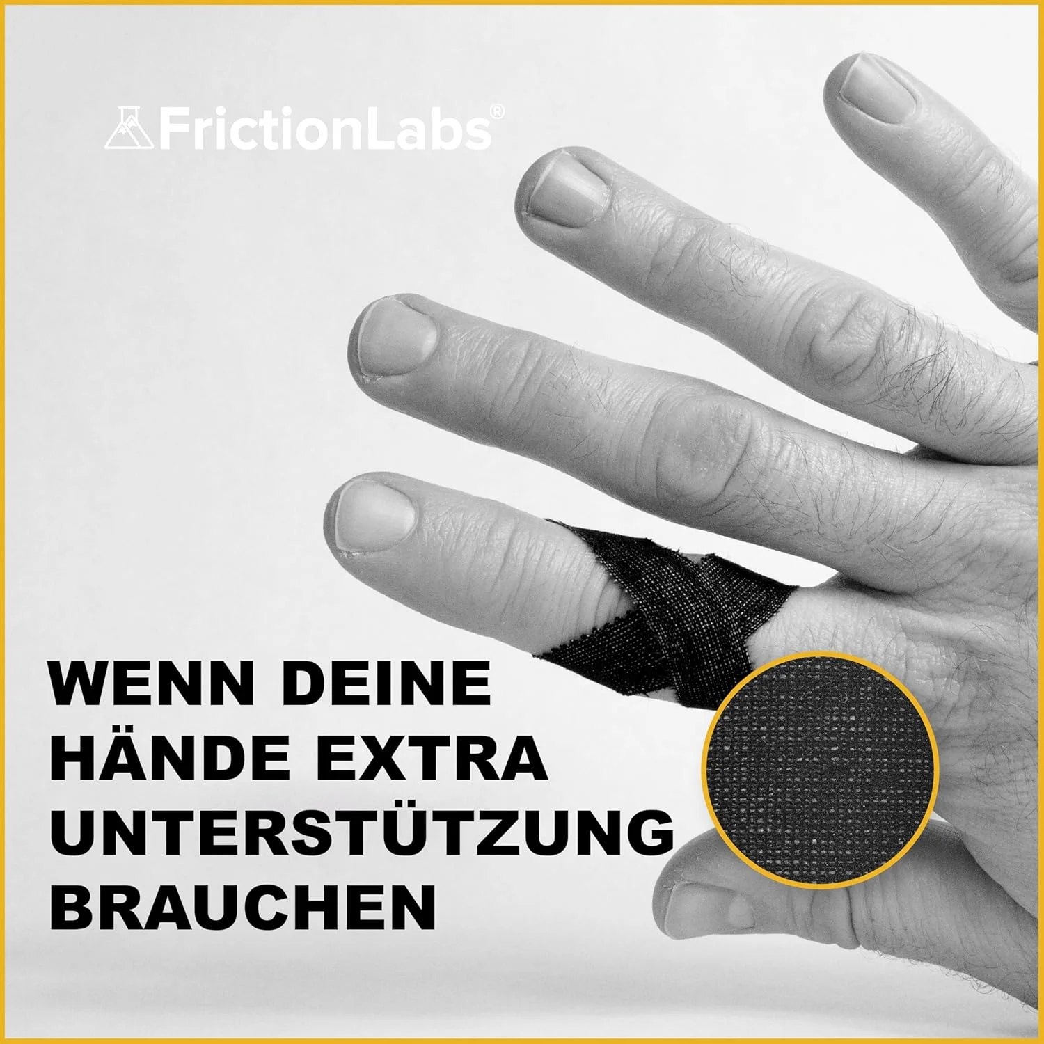 نوار انگشت ورزشی Friction Labs - نوار سنگ نوردی برای محافظت از پوست - نوار اکسید روی 1.5 اینچی - نوار ورزشی محافظ - پاره شدن آسان، چسبندگی قوی - بسته بندی قابل بازیافت - 10 یارد