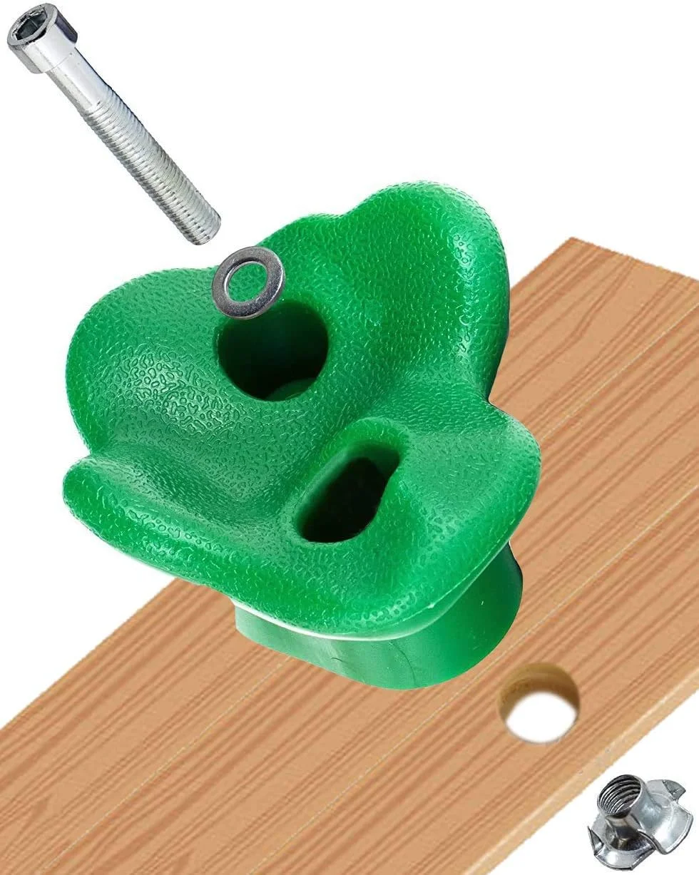 گیره های سنگنوردی KINSPORY، مجموعه 15 عددی گیره دیواره سنگنوردی کودک، مجموعه رنگارنگ طرح بینی خوک برای مجموعه بازی زمین بازی سرپوشیده و فضای باز