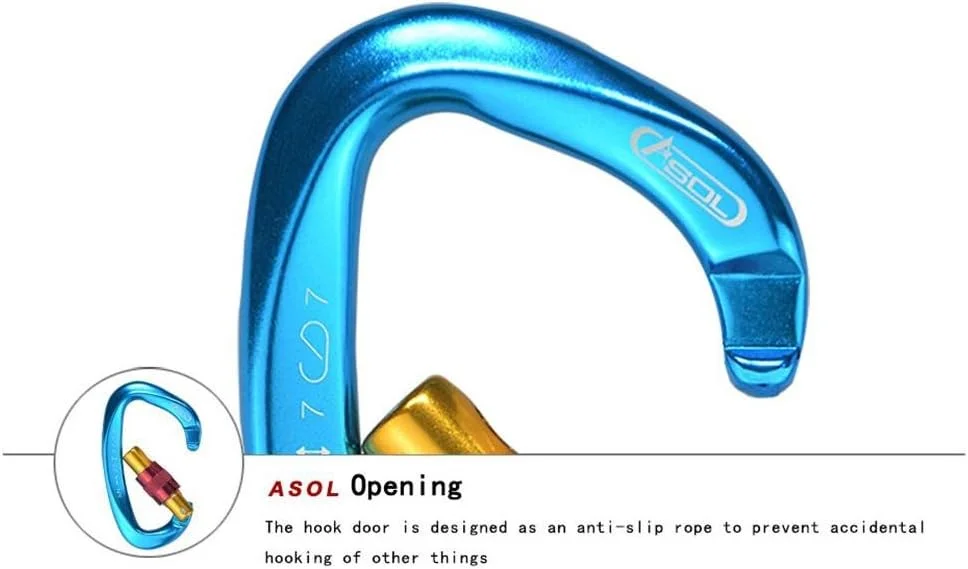 کارابین کوهنوردی حرفه ای 25KN مدل dsqBKl-dS با قفل ایمنی نوع D، کارابین کوچک تجهیزات کوهنوردی کارابین کوهنوردی حرفه ای 25KN مدل dsqBKl-dS با قفل ایمنی نوع D، کارابین کوچک تجهیزات کوهنوردی