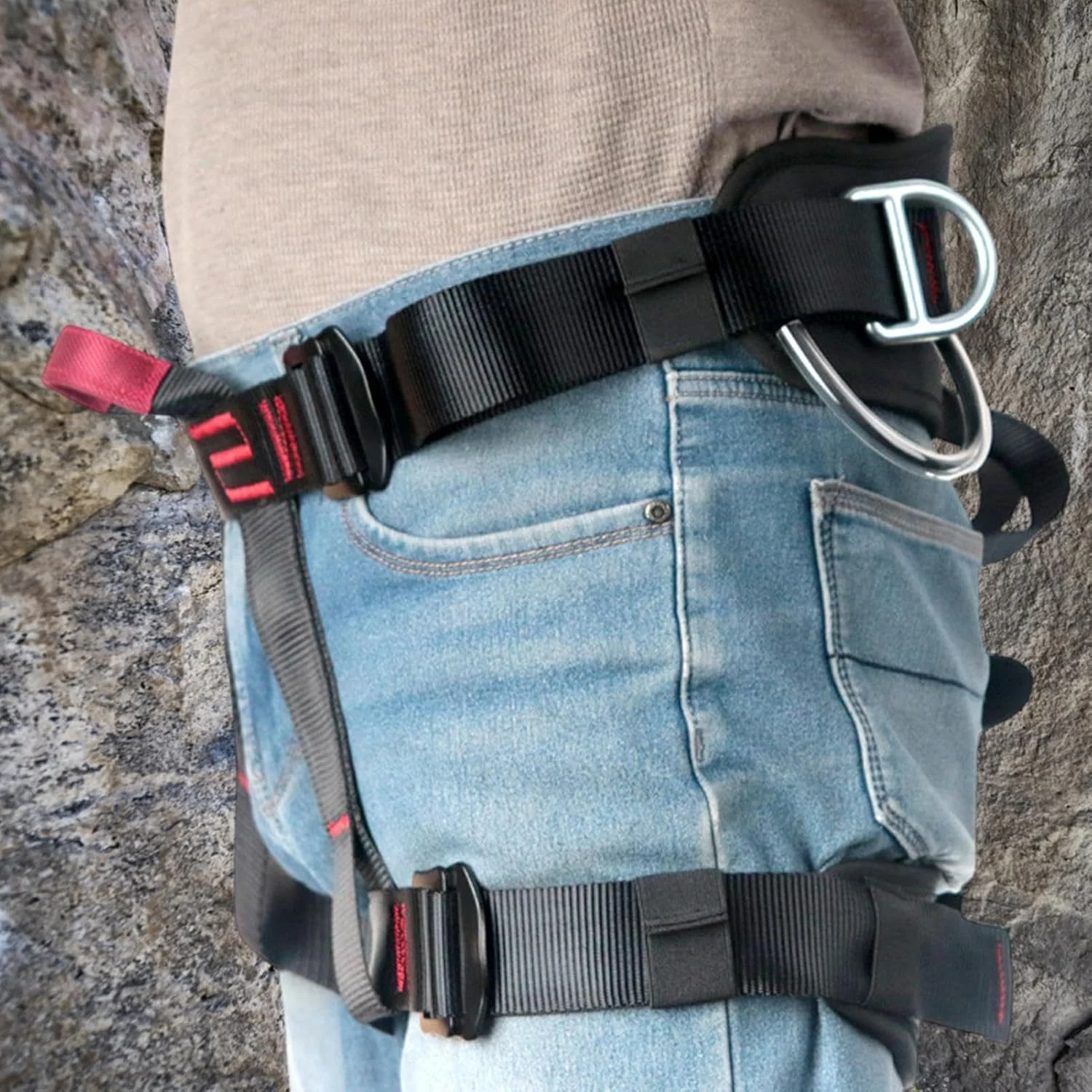 Climbing Harness | Rescuing Harnesses Adjustable - Waist Safety Belts Equipment for Tree Outdoor Training Caving Rock Climbing Rappelling