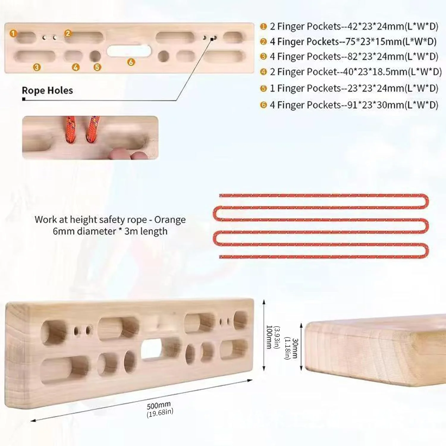 Rock Climbing Fingerboard Fitness Equipment Household Multifunctional Exerciser For Professional Facilities Outdoor Training Equipment Rock Climbing Fingerboard Fitness Equipment Household Multifunctional Exerciser For Professional Facilities Outdoor Training Equipment