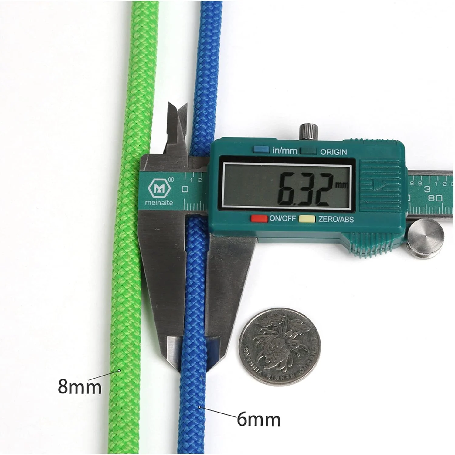GPERSGU Blue 8mm Rope Rock Climbing Rope，Home Fire Emergency Escape Rope，Multifunctional Cord For Climbing，Camping，Hiking，Caving，Engineering Equipment(40m)