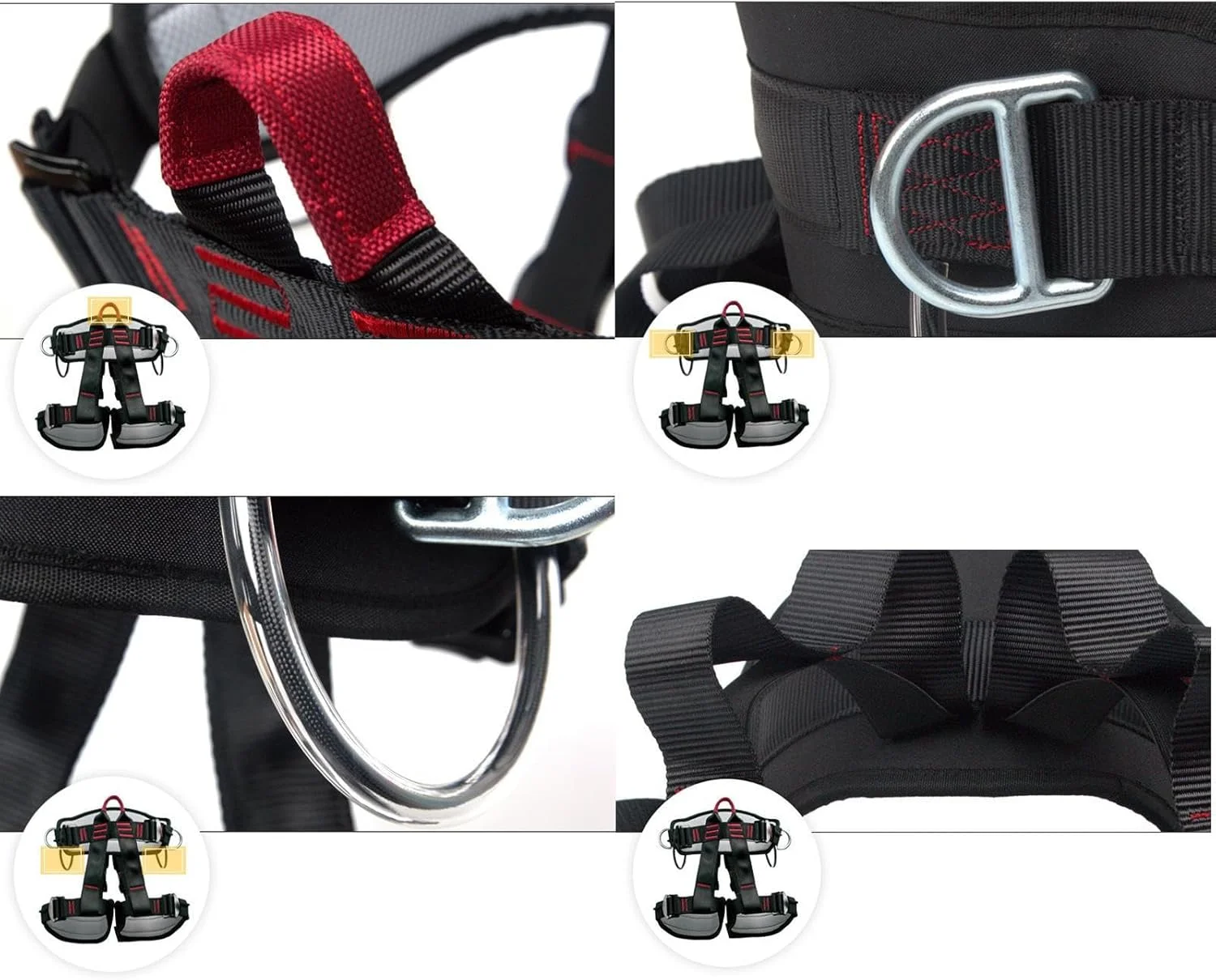 Climbing Harness | Rescuing Harnesses Adjustable - Waist Safety Belts Equipment for Tree Outdoor Training Caving Rock Climbing Rappelling