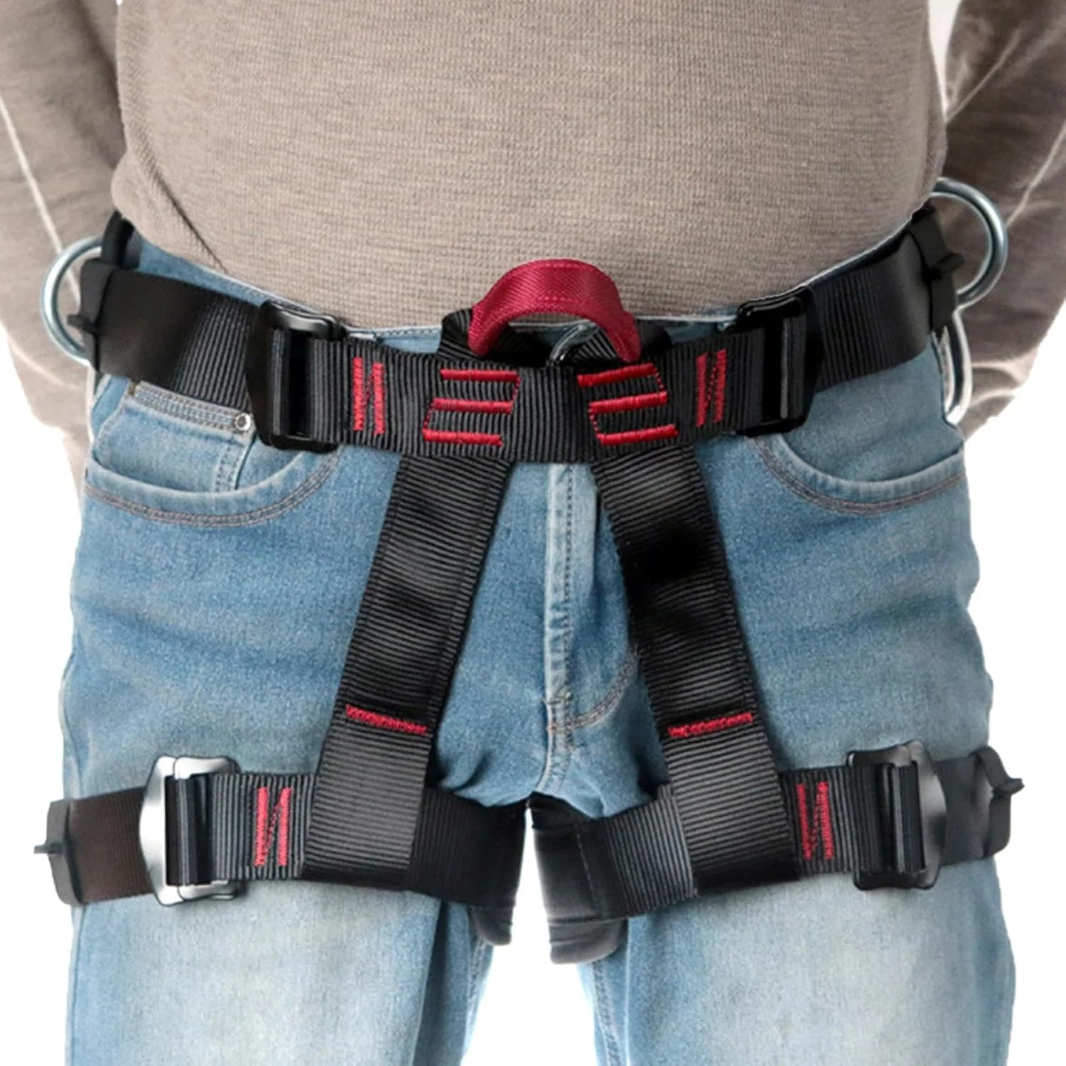 Rock Climbing Harness - Adjustable Caving Harnesses,Climbing Safety Equipment Waist Safety Belts for Hiking Outdoor Activities Men Women Enthusiasts