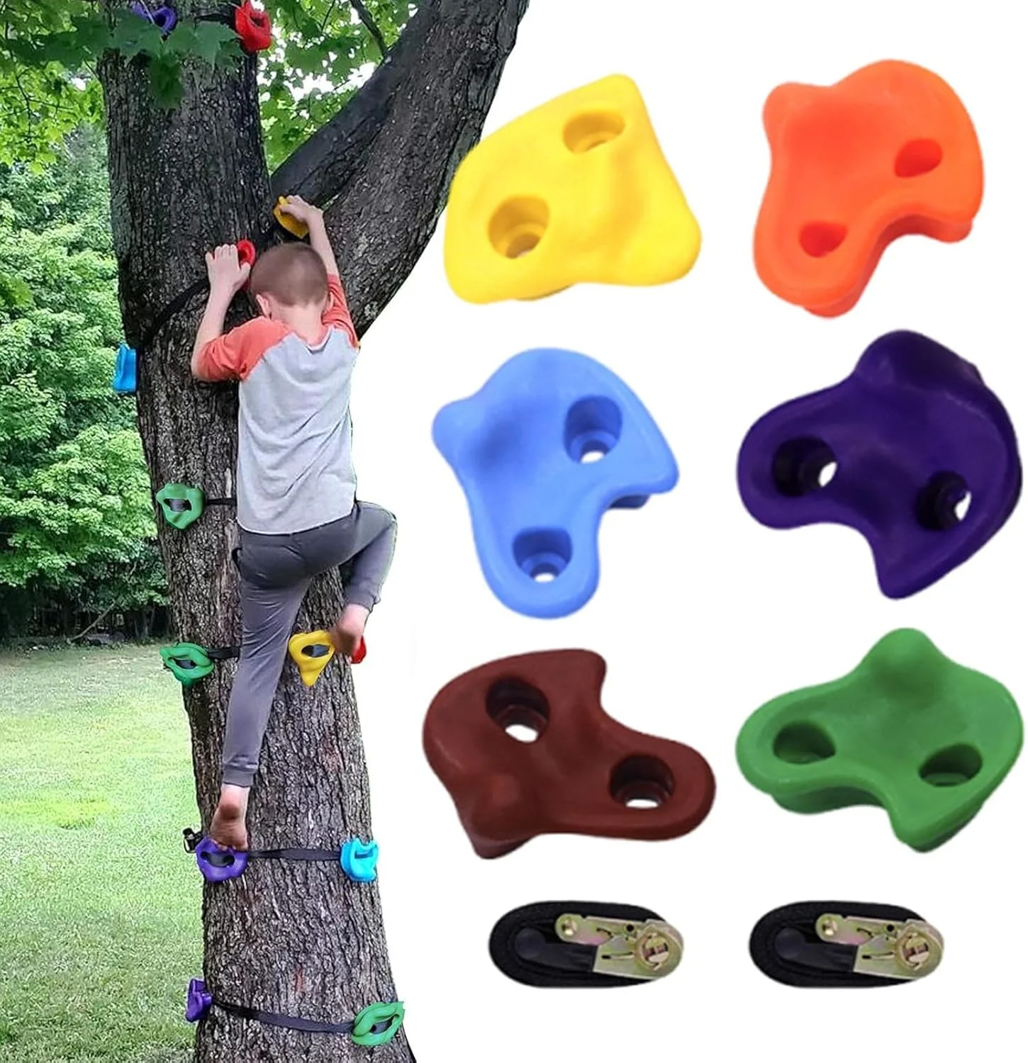 Rock Climbing Holds For Kids | Tree Climbing For Kids,Steps Playset For Practice Equipment Outside Doorway Playground Yard Home Rock Climbing Holds For Kids | Tree Climbing For Kids,Steps Playset For Practice Equipment Outside Doorway Playground Yard Home