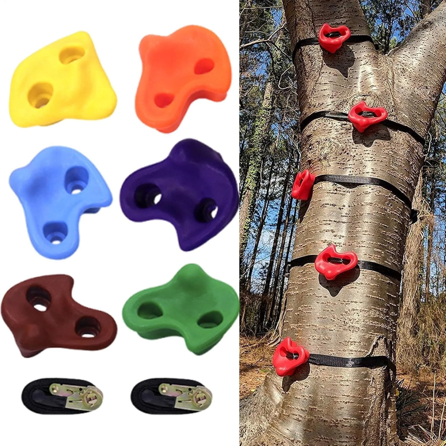 Rock Climbing Holds For Kids | Tree Climbing For Kids,Steps Playset For Practice Equipment Outside Doorway Playground Yard Home Rock Climbing Holds For Kids | Tree Climbing For Kids,Steps Playset For Practice Equipment Outside Doorway Playground Yard Home