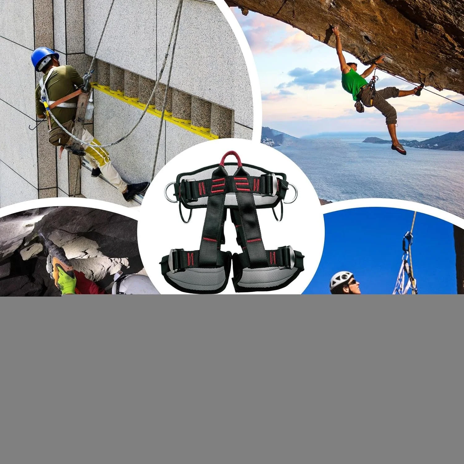 Rock Climbing Harness - Adjustable Caving Harnesses,Climbing Safety Equipment Waist Safety Belts for Hiking Outdoor Activities Men Women Enthusiasts Rock Climbing Harness - Adjustable Caving Harnesses,Climbing Safety Equipment Waist Safety Belts for Hiking Outdoor Activities Men Women Enthusiasts