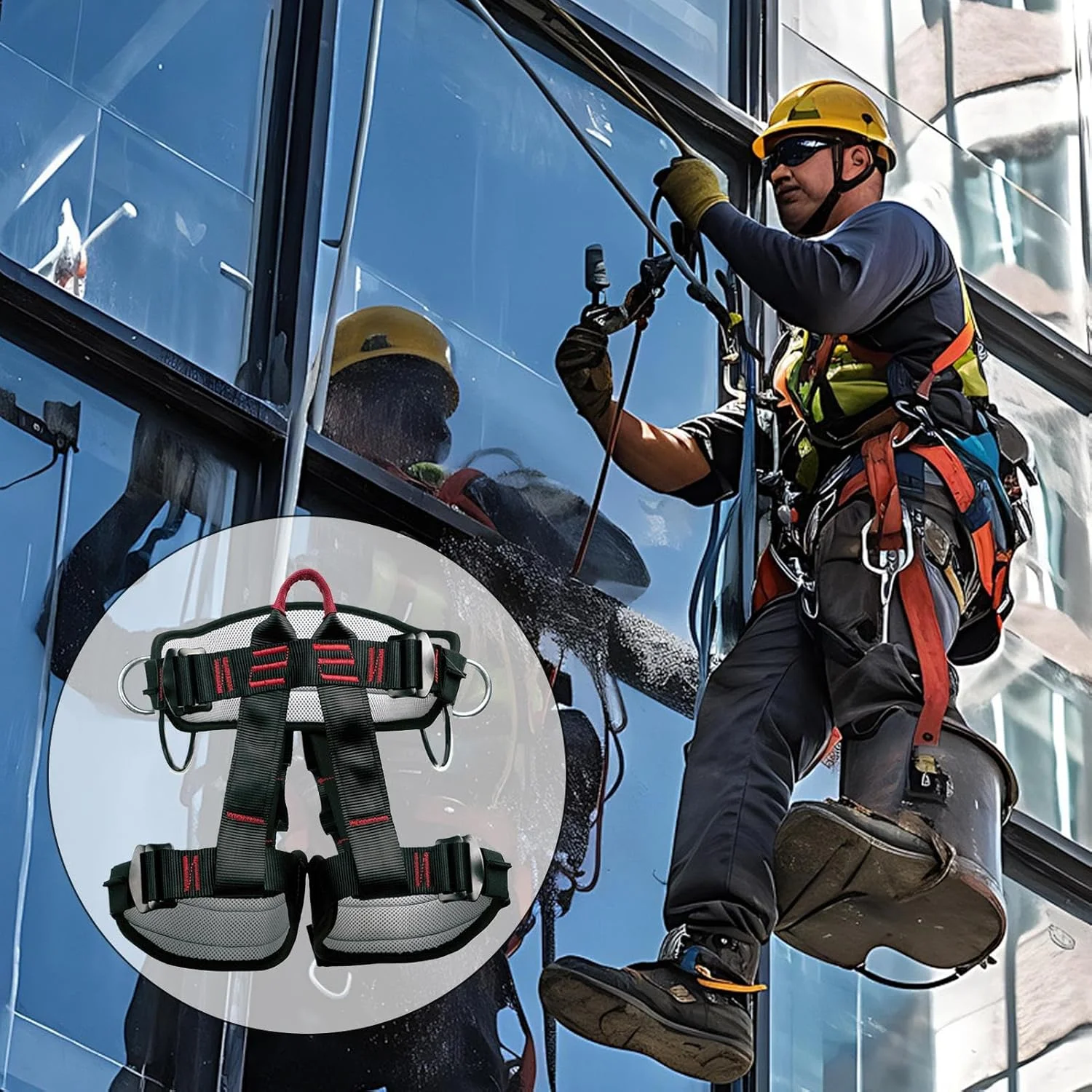 Rock Climbing Harness - Adjustable Caving Harnesses,Climbing Safety Equipment Waist Safety Belts for Hiking Outdoor Activities Men Women Enthusiasts Rock Climbing Harness - Adjustable Caving Harnesses,Climbing Safety Equipment Waist Safety Belts for Hiking Outdoor Activities Men Women Enthusiasts