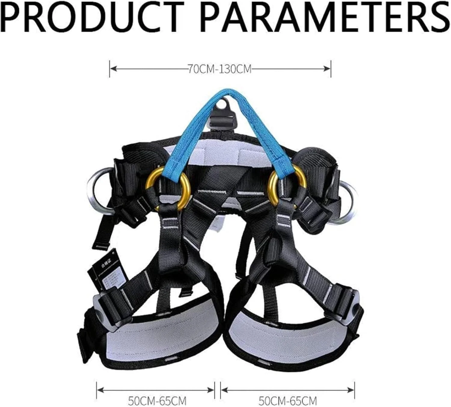 تجهیزات حفاظت در برابر سقوط قابل تنظیم برای آتش نشانی، صخره نوردی، فرود و کار در ارتفاع (رنگ: مشکی)