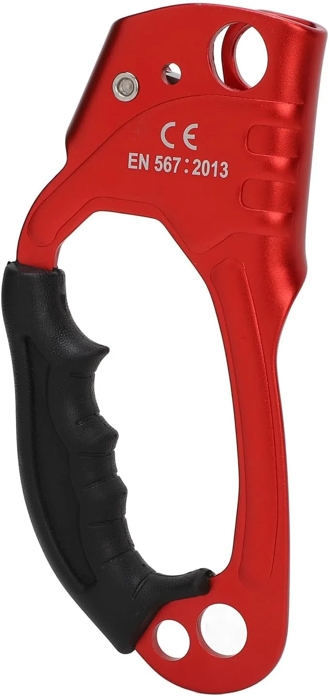 Hand Ascender Rock Climbing Tree Arborist Rappelling Gear Equipment Rope Clamp, Right Handled Ascender Mountaineering Rock Climber Ergonomic Rappelling Gear Equipment