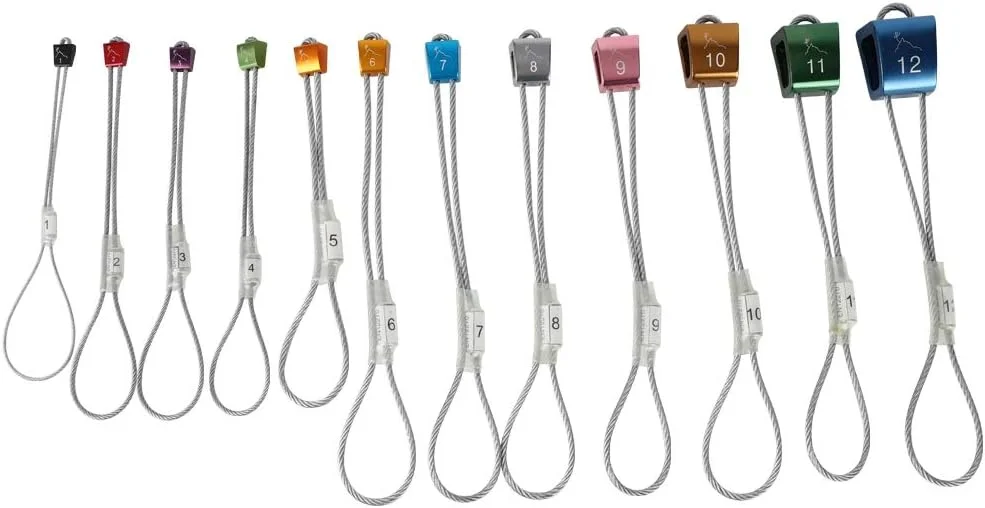 12PCS Different Types Mountaineering Rock Plug Fixed Piton Rock Climbing Equipment