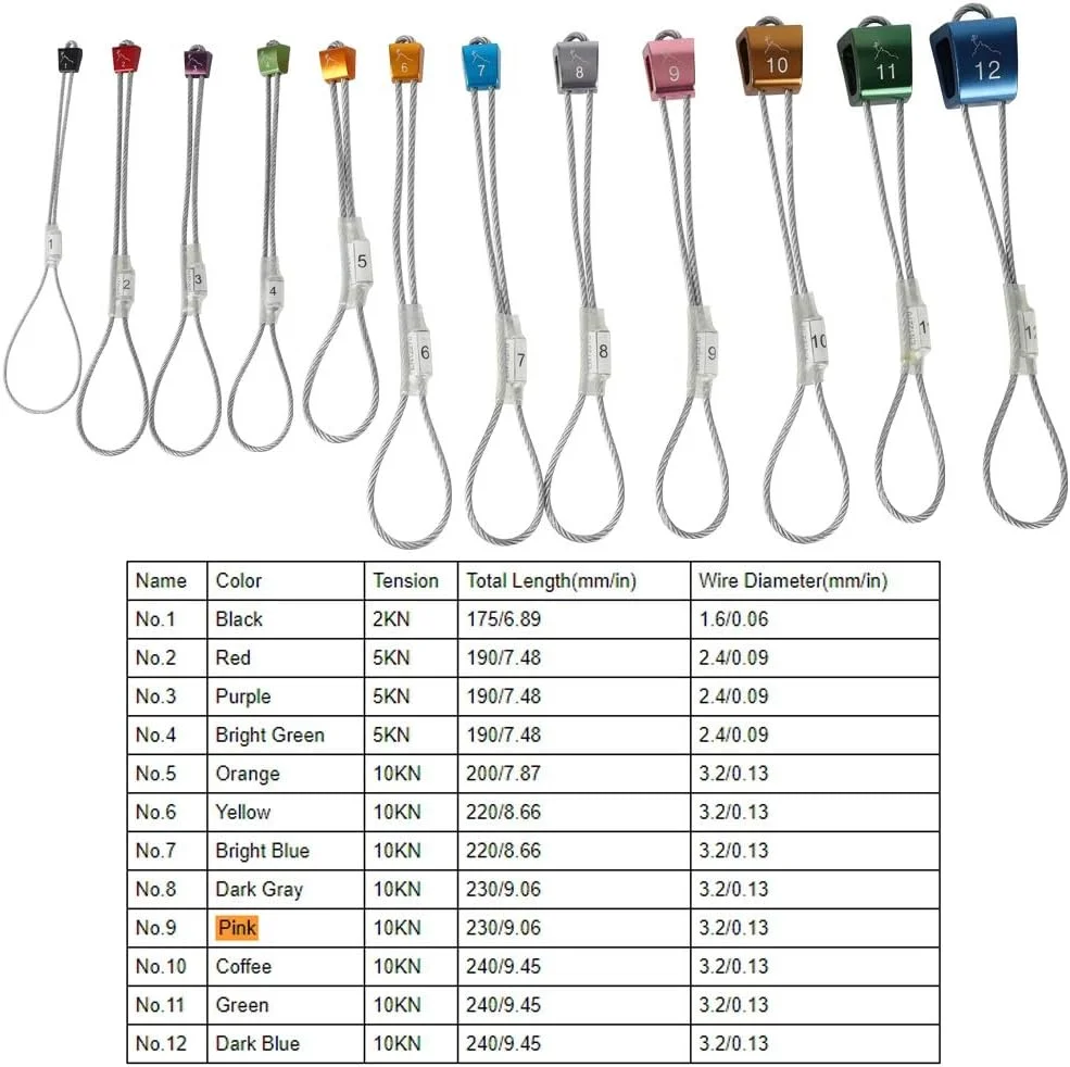 12PCS Different Types Mountaineering Rock Plug Fixed Piton Rock Climbing Equipment 12PCS Different Types Mountaineering Rock Plug Fixed Piton Rock Climbing Equipment