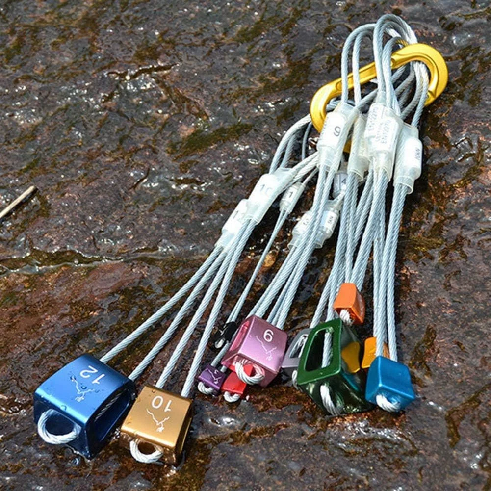 12PCS Different Types Mountaineering Rock Plug Fixed Piton Rock Climbing Equipment 12PCS Different Types Mountaineering Rock Plug Fixed Piton Rock Climbing Equipment