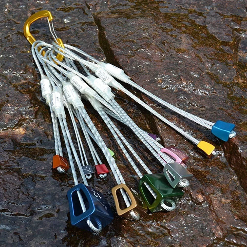 12PCS Different Types Mountaineering Rock Plug Fixed Piton Rock Climbing Equipment 12PCS Different Types Mountaineering Rock Plug Fixed Piton Rock Climbing Equipment