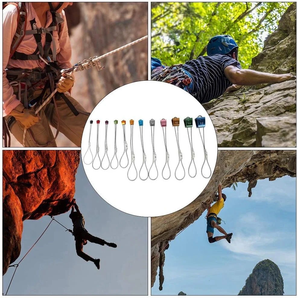 12PCS Different Types Mountaineering Rock Plug Fixed Piton Rock Climbing Equipment 12PCS Different Types Mountaineering Rock Plug Fixed Piton Rock Climbing Equipment