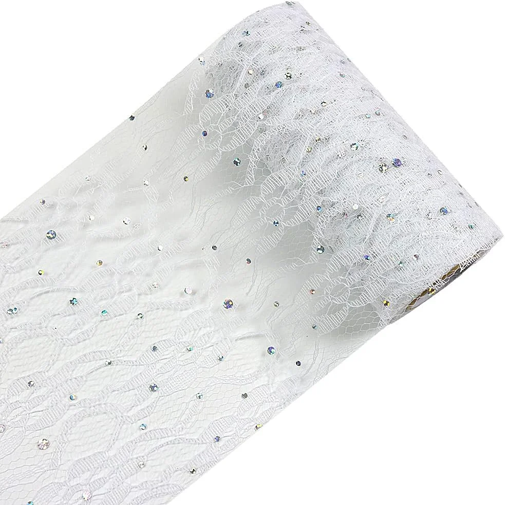 رول های تور اکلیلی پولک دار گیپور Yuanchuan، عرض 15 سانتی متر در طول 9 متر، رنگ سفید، مناسب برای رومیزی، تزئین صندلی، پاپیون، دامن توتو حیوانات خانگی، خیاطی، ساخت صنایع دستی، پارچه، تزئین جشن عروسی و تولد، روبان رول های تور اکلیلی پولک دار گیپور Yuanchuan، عرض 15 سانتی متر در طول 9 متر، رنگ سفید، مناسب برای رومیزی، تزئین صندلی، پاپیون، دامن توتو حیوانات خانگی، خیاطی، ساخت صنایع دستی، پارچه، تزئین جشن عروسی و تولد، روبان