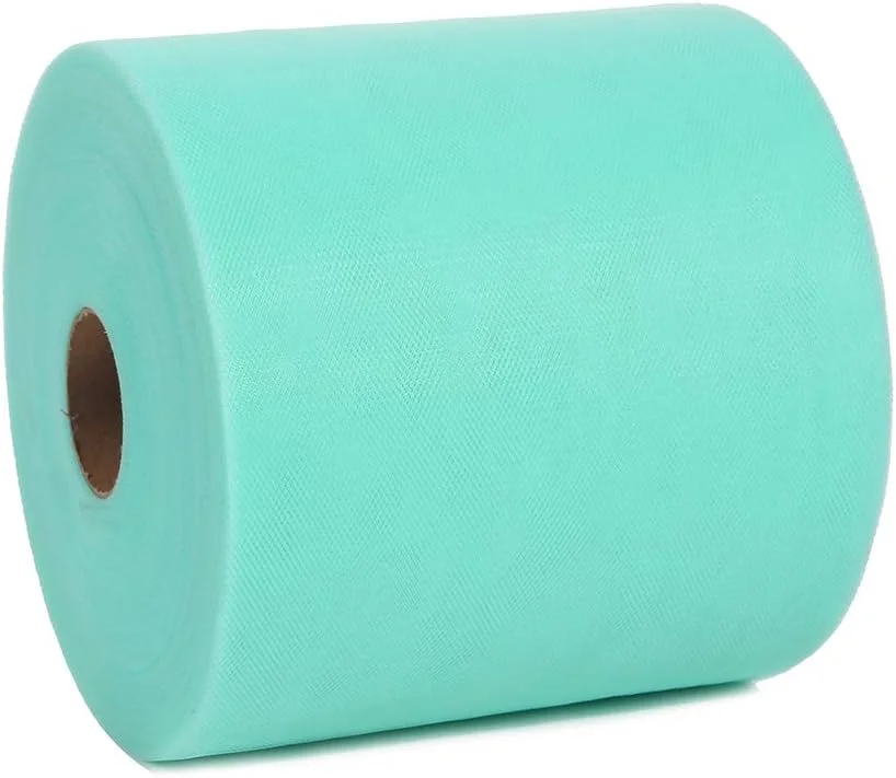 رول تور POCOLOR، 6 اینچ در 200 یارد (600 فوت)، روبان توری، پارچه توری، دامن میز، تزئینات عروسی، بسته بندی هدیه (نعنایی) رول تور POCOLOR، 6 اینچ در 200 یارد (600 فوت)، روبان توری، پارچه توری، دامن میز، تزئینات عروسی، بسته بندی هدیه (نعنایی)