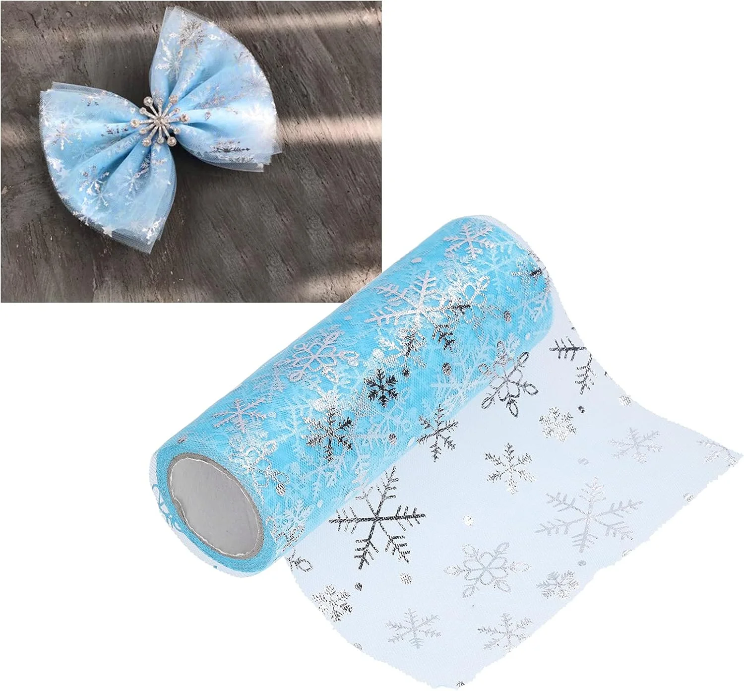 رول پارچه توری، پارچه روبان 6 اینچی 10 یاردی، قرقره توری اکلیلی برای ساخت دامن توتو، تزئینات عروسی، جشن نوزادی و صنایع دستی رول پارچه توری، پارچه روبان 6 اینچی 10 یاردی، قرقره توری اکلیلی برای ساخت دامن توتو، تزئینات عروسی، جشن نوزادی و صنایع دستی