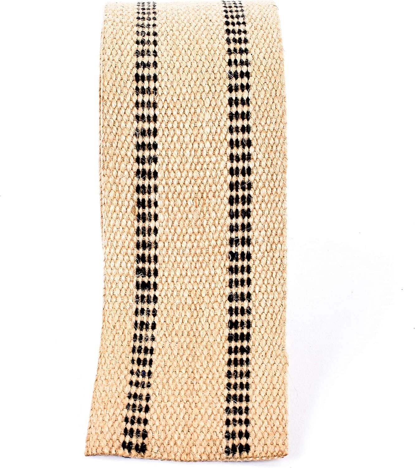 نوار کنفی روکشکاری/صنایع دستی GravitationOnline، عرض 9 سانتیمتر، طول 9 متر - طبیعی با نوارهای مشکی نوار کنفی روکشکاری/صنایع دستی GravitationOnline، عرض 9 سانتیمتر، طول 9 متر - طبیعی با نوارهای مشکی