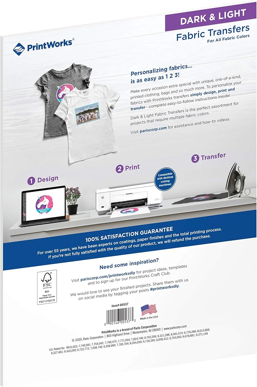 انتقال حرارتی پارچه PrintWorks، متنوع، تیره/روشن انتقال حرارتی پارچه PrintWorks، متنوع، تیره/روشن