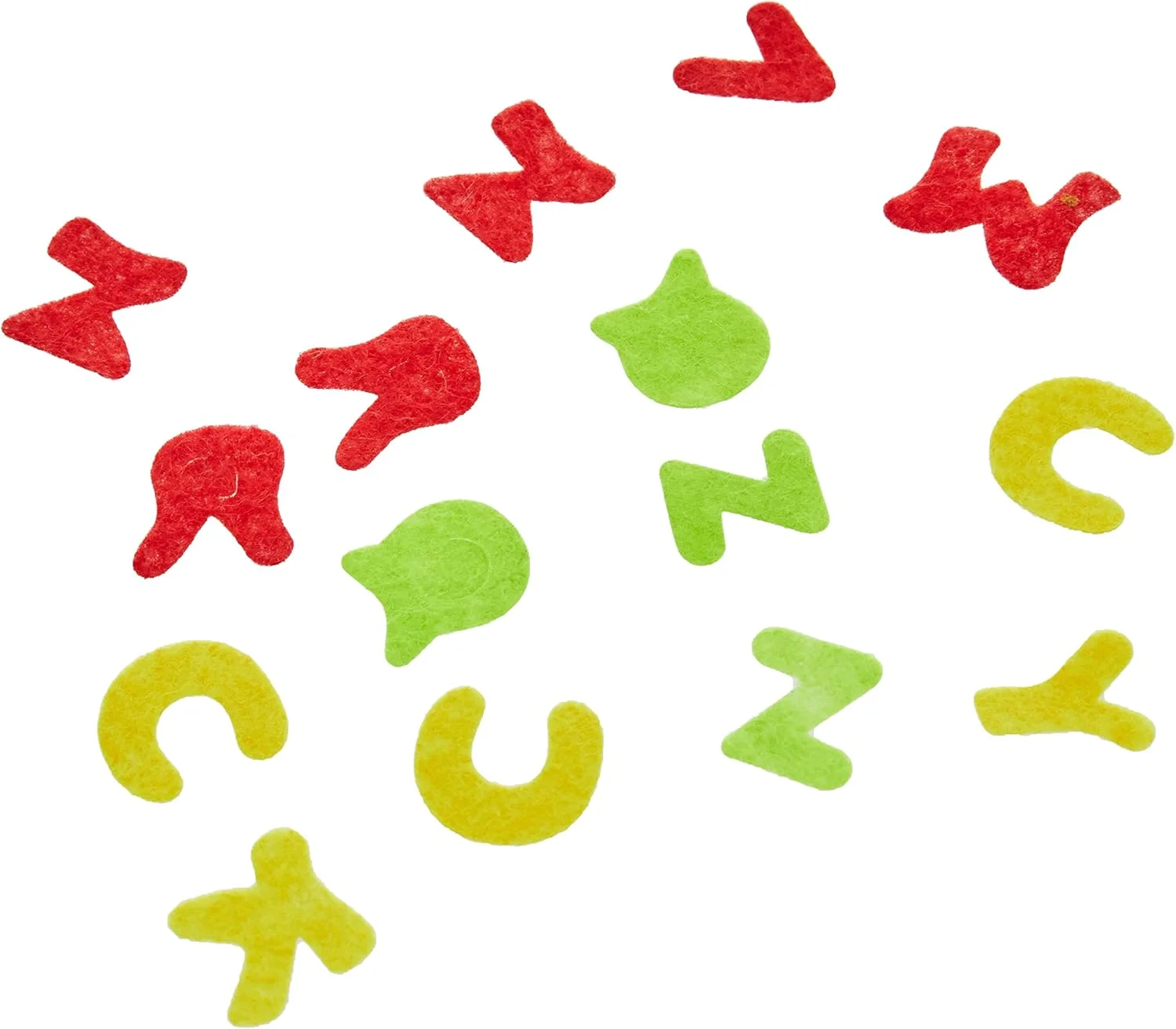 حروف نمدی Glorex برای تزئین، اشکال نمدی، چند رنگ، 16.5 x 11.5 x 2 سانتی متر، 150 عدد