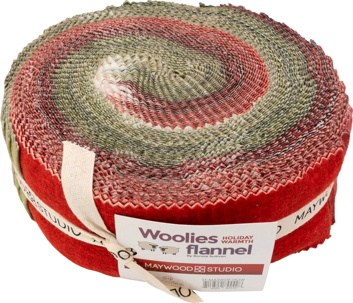 نوار پارچه ای استودیوی می وود بانی سالیوان Woolies Flannel Holiday Warmth، شامل 40 نوار 2.5 اینچی
