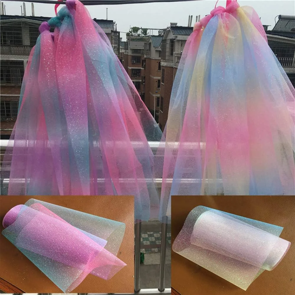 رول تور رنگین کمانی اکلیلی Yuanchuan، 15 سانتی متر × 9 متر (30 فوت) مناسب رومیزی، تزیین صندلی، پاپیون، دامن توتو حیوانات خانگی، خیاطی، ساخت پارچه، روبان تولد عروسی (آبی رنگین کمانی) رول تور رنگین کمانی اکلیلی Yuanchuan، 15 سانتی متر × 9 متر (30 فوت) مناسب رومیزی، تزیین صندلی، پاپیون، دامن توتو حیوانات خانگی، خیاطی، ساخت پارچه، روبان تولد عروسی (آبی رنگین کمانی)