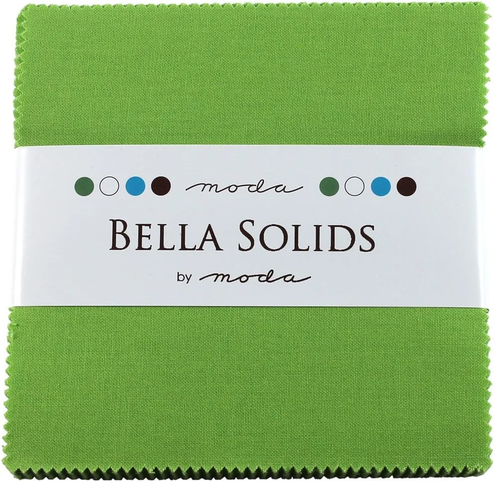 پارچه های مدا، بسته جذاب رنگ لیمویی Bella Solids، ۴۲ مربع ۵ اینچی، 9900PP 75