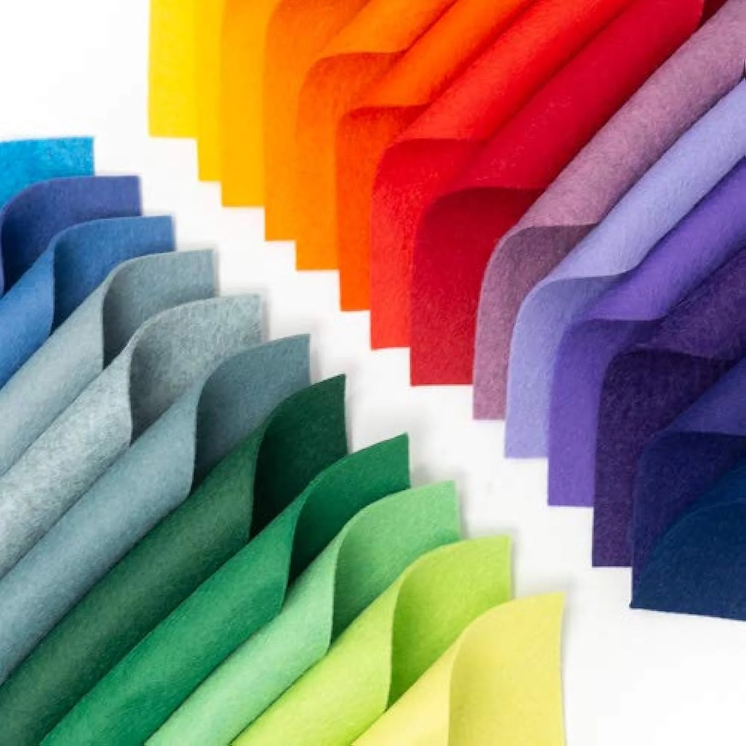 نمد رودخانه ای - 25 برگه - 15x30 سانتی متر - رنگین کمانی - ساخت آمریکا - ترکیب پشم مرینوس - OTR