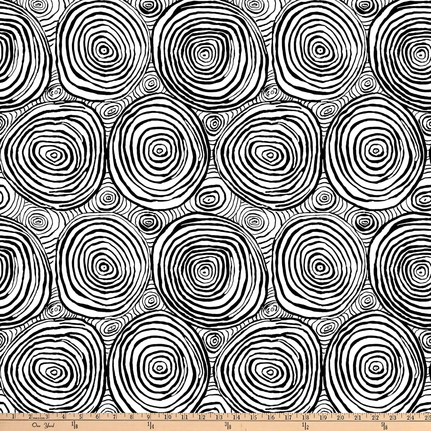 FIAHNG FreeSpirit Fabrics Kaffe Fassett Collective for FreeSpirit Onion Rings, Black Yard