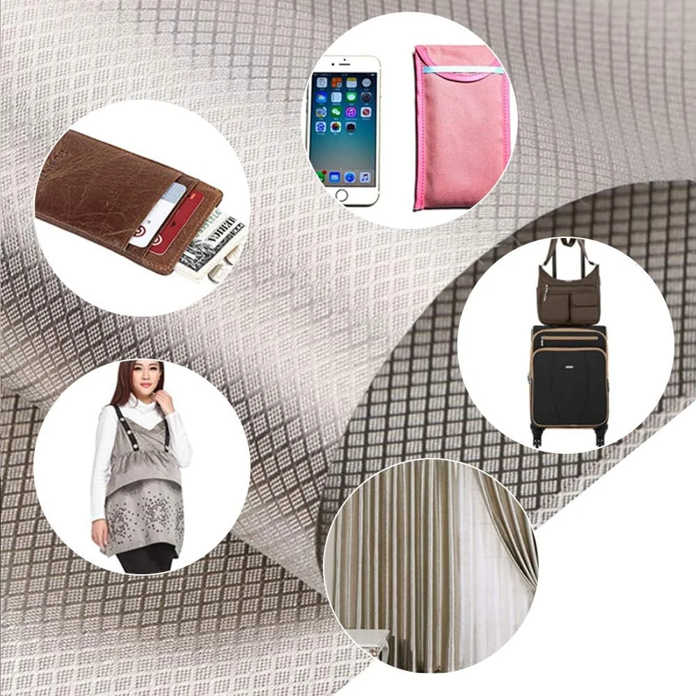 پارچه محافظ ضد تشعشع و مسدود کننده سیگنال RFID SaferCCTV، پارچه مسی مسدود کننده وای فای/RF، پارچه محافظ رسانا از جنس مس/نیکل مغناطیسی، 197 در 43 اینچ