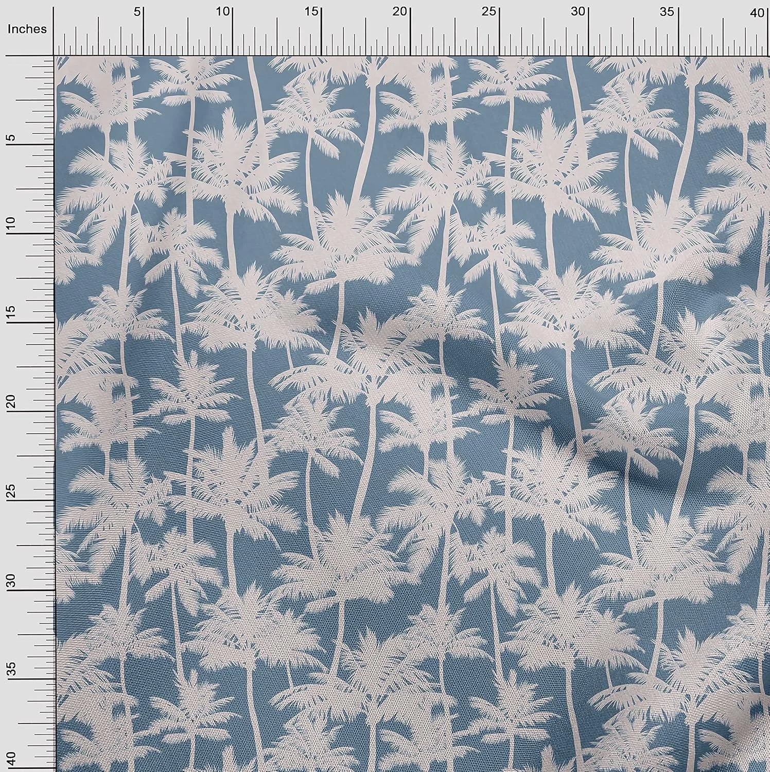 oneOone Cotton Jersey Light Blue Fabric Coconut Tree & Leaf Sewing Material Print Fabric by The Yard 58 Inch Wide oneOone Cotton Jersey Light Blue Fabric Coconut Tree & Leaf Sewing Material Print Fabric by The Yard 58 Inch Wide