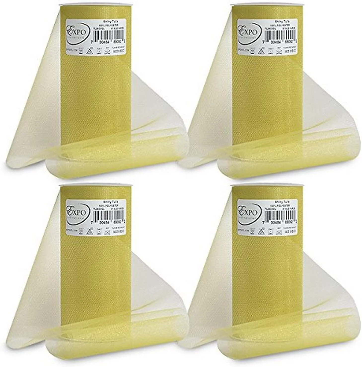 اکسپو اینترنشنال بسته 4 تایی قرقره براق توری 6 اینچی 25 یاردی TL2402GL-4 6 اینچ، طلایی، 4 تکه