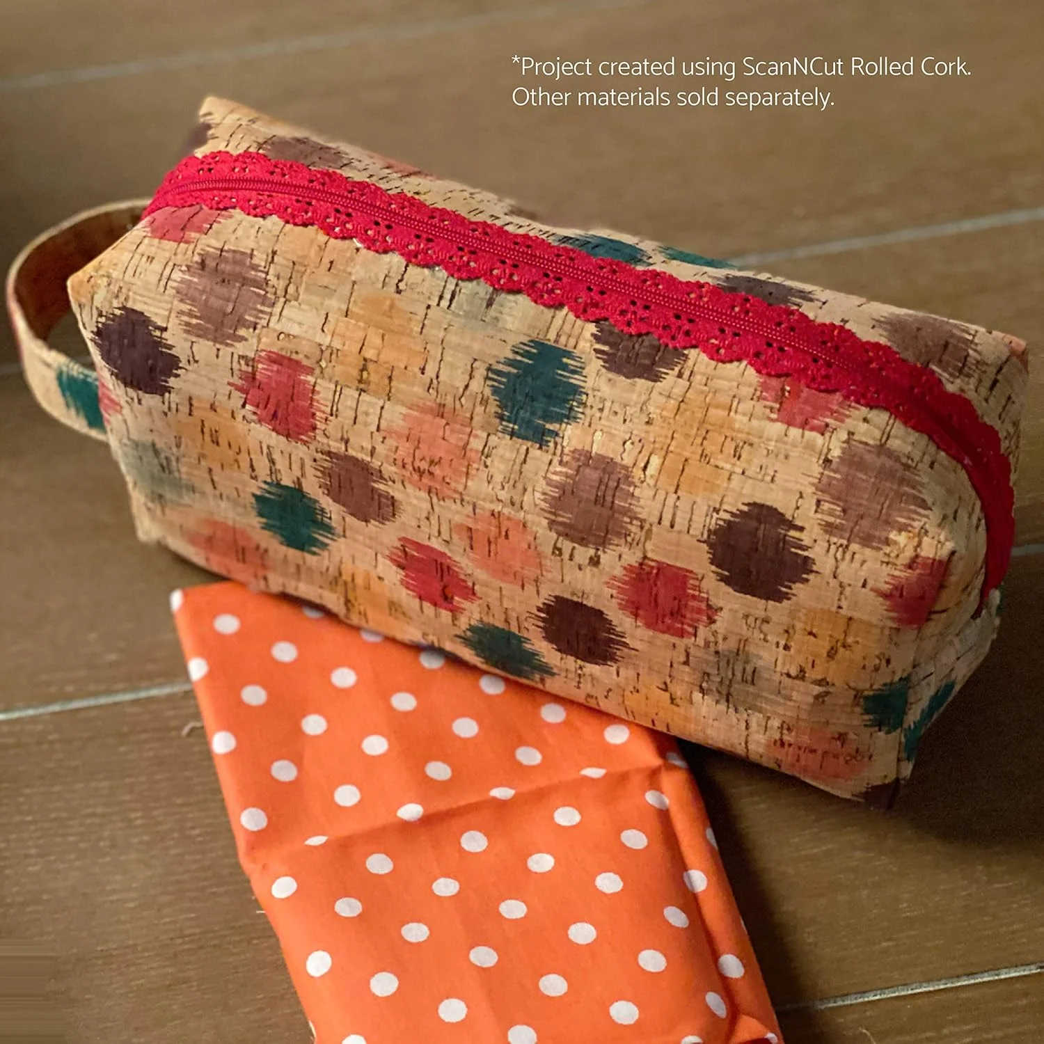 پارچه چوب پنبه ای رولی طرح دایره ای Brother CACORKCI ScanNCut، تنوع رنگ پارچه چوب پنبه ای رولی طرح دایره ای Brother CACORKCI ScanNCut، تنوع رنگ