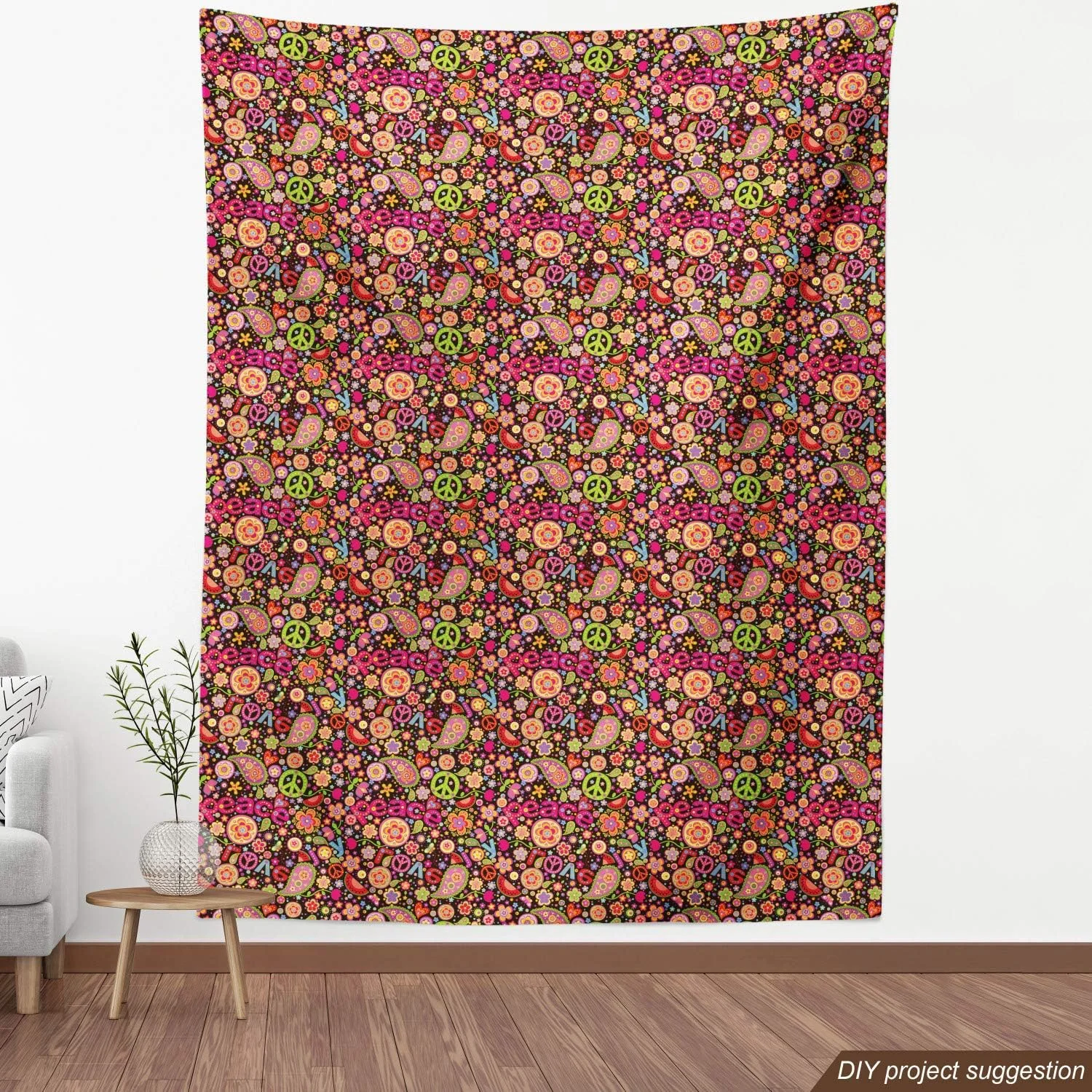 پارچه چاپی دیجیتال رنگارنگ Ambesonne متری، 1 یارد، طرح چند رنگ fab_10962_1