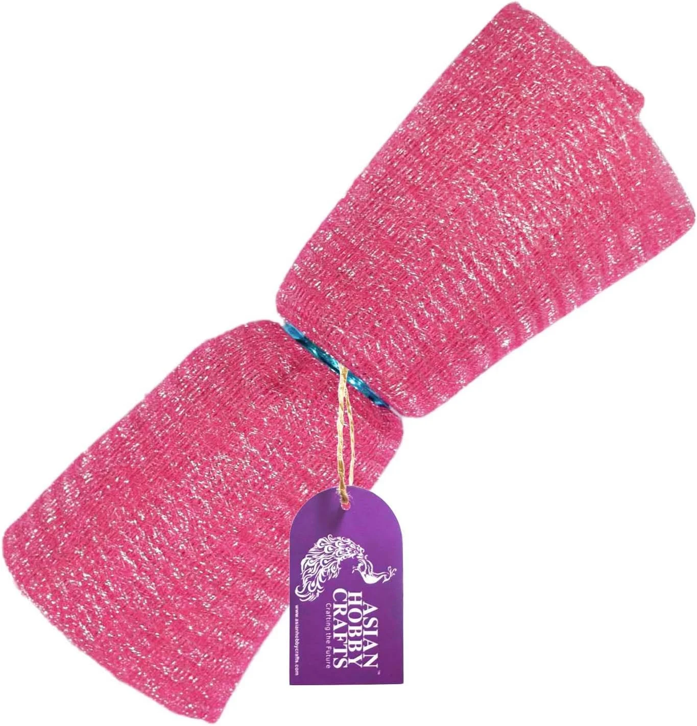 Asian Hobby Crafts Flower Mesh for Flower Bouquet, Trousseau Packing, Fabric for Gift Wrapping, Party Hall Decor, Sweet Boxes, Gift Decoration Pink (9 Yards)