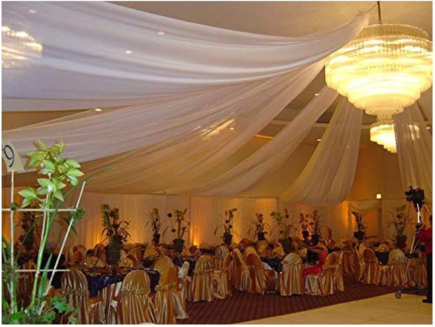 New Star Fabric Sheer Voile Chiffon Draping Panels | 10 Yards 120" Wide White Voile | Use for Backdrop Curtain -Wedding and Special Events New Star Fabric Sheer Voile Chiffon Draping Panels | 10 Yards 120" Wide White Voile | Use for Backdrop Curtain -Wedding and Special Events